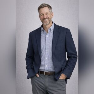 Ralph Lauren Yarmouth Button Down Shirt Blue Check 16 34/35 Classic Fit